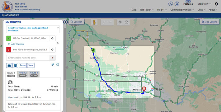 Creating and saving customized route