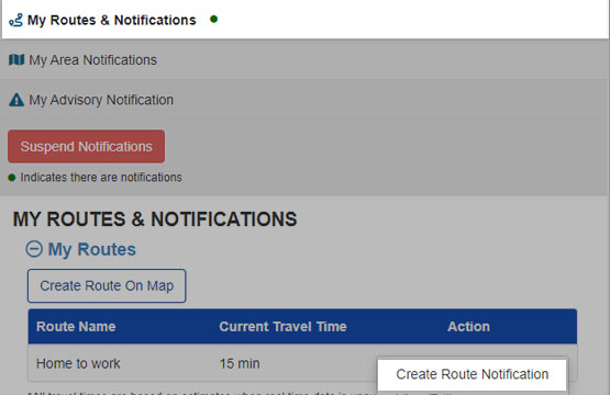 Creating an Alert for your Route