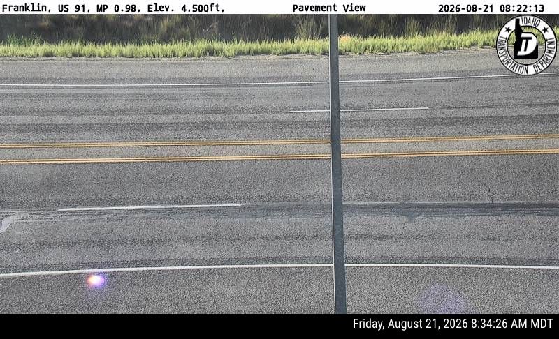 Webcam view of Franklin Webcam on US-91 in Franklin, Idaho - roadway
