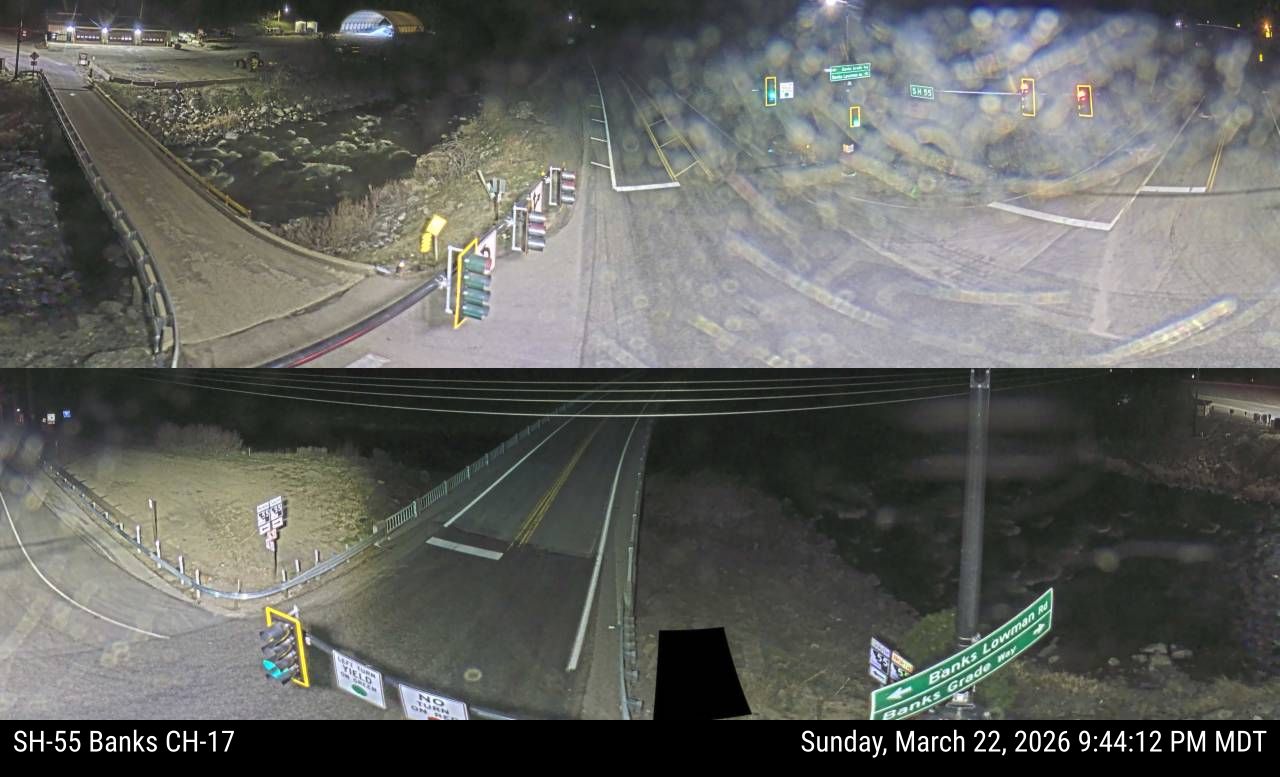 SH-55 Banks at CH-17 Banks-Lowman Road live webcam