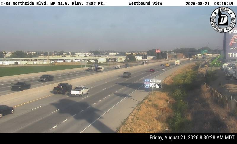 I-84 Webcam at Northside Boulevard (Milepost 34.5) in Nampa, ID