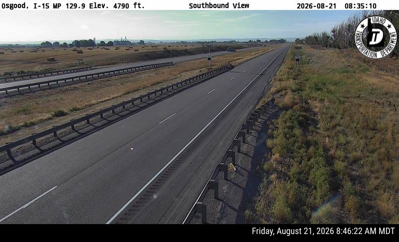 Webcam view of I-15 near Osgood, Idaho