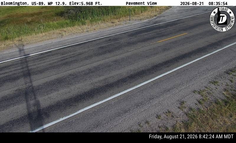 Bloomington Webcam on US-89 in Bloomington, Idaho - roadway