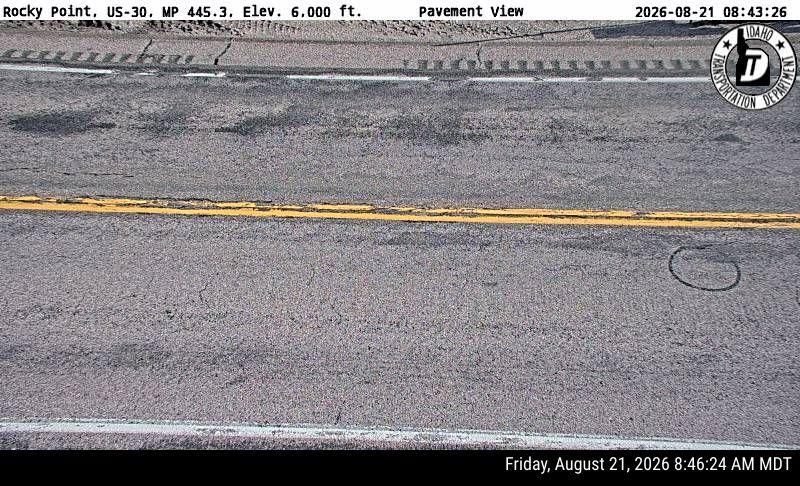 Rocky Point Webcam on US-30 Near Montpelier, Idaho - roadway