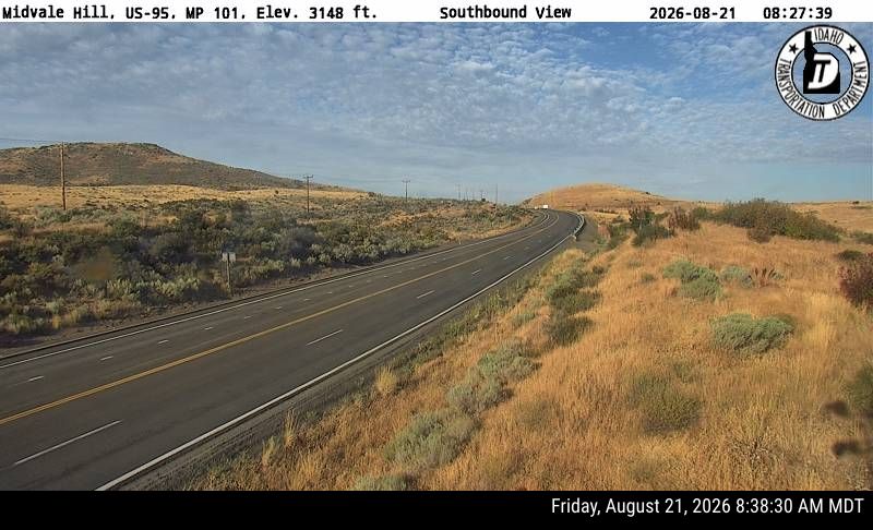 Midvale Hill Webcam on US-95 Near Midvale, Idaho - southbound