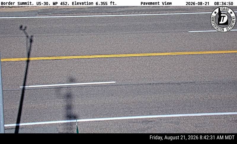 Border Summit Webcam on US-30 Near Montpelier, Idaho - roadway