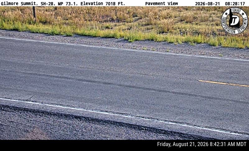 Gilmore Summit Webcam on SH-28 - roadway