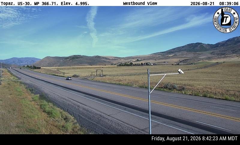 Topaz Webcam on US-30 Near Lava Hot Springs, Idaho - westbound