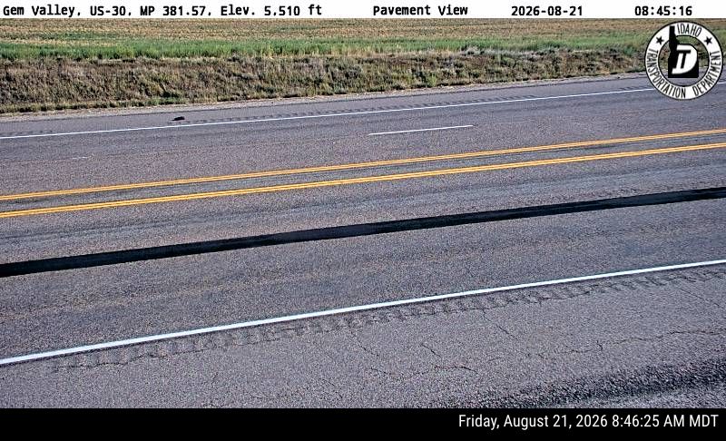 Gem Valley Webcam on US-30 Near Soda Springs, Idaho - roadway