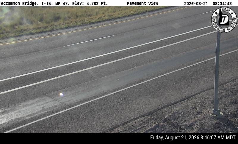 Webcam view of I-15 near McCammon, Idaho