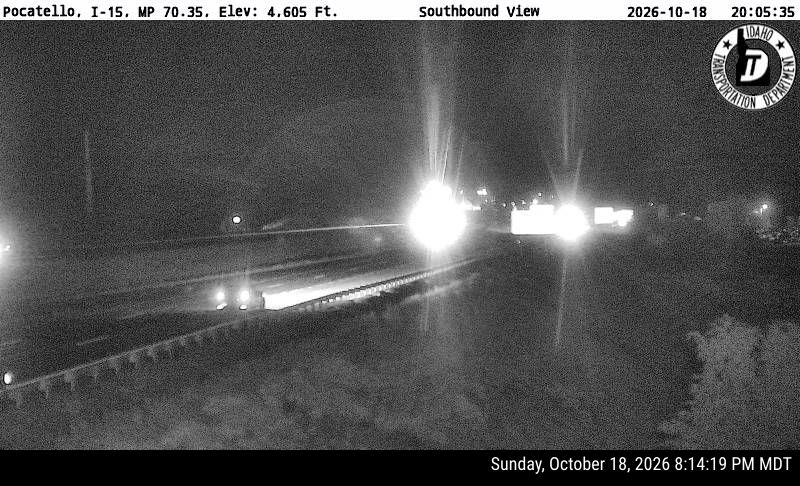 I-15 & Monte Vista traffic camera, view south, Pocatello, Idaho
