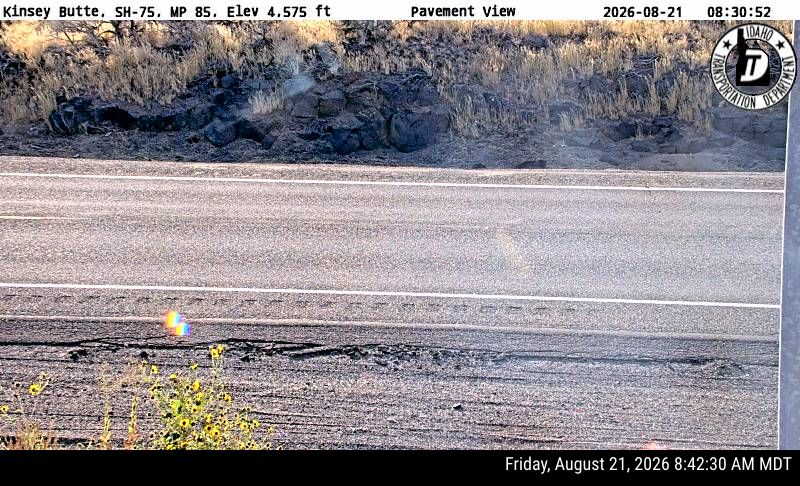 SH-75 Webcam at Kinsey Butte, ID – pavement