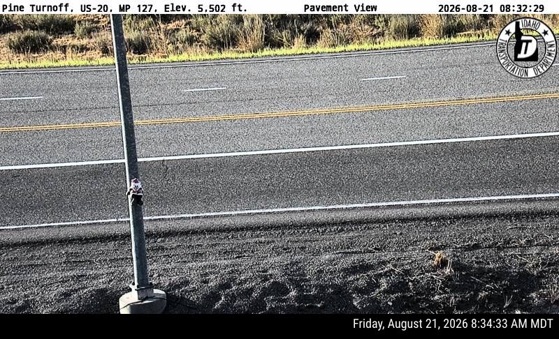 US-20 Pine Turnoff Webcam Near Pine, Idaho - roadway