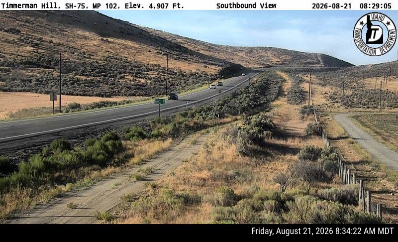 SH-75 Webcam at Timmerman Hill, ID – southbound