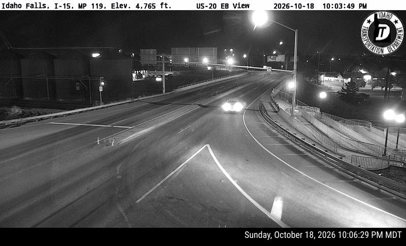 I-15 & Idaho Falls traffic camera, view east, Idaho Falls, Idaho