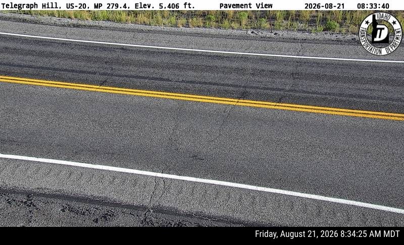 US-20 Telegraph Hill Webcam Near Atomic City, Idaho - roadway