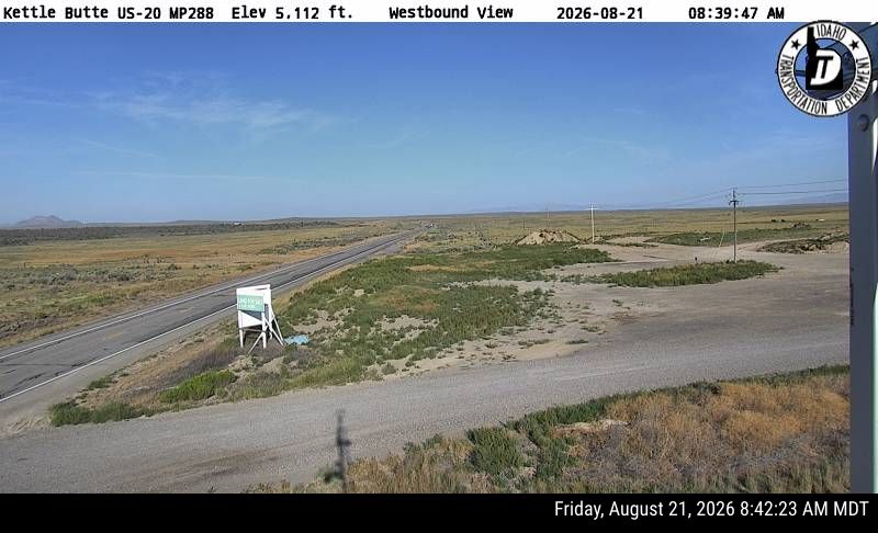 US-20 Kettle Butte Webcam Near Atomic City, Idaho - westbound
