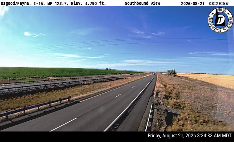Webcam view of Osgood/Payne area on I-15 in Idaho