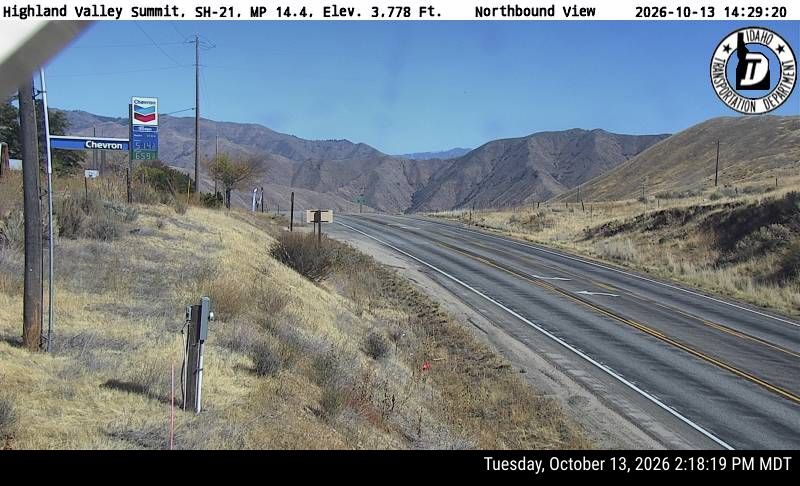 SH-21 Highland Valley Summit, view 1
