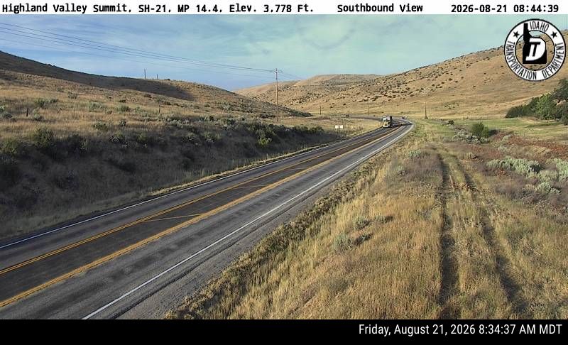Highland Valley Summit Webcam on SH-21 Near Idaho City, Idaho - southbound
